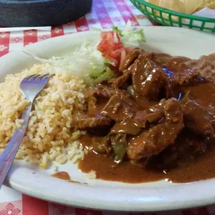 Guiso de Res...beef, beans and rice.