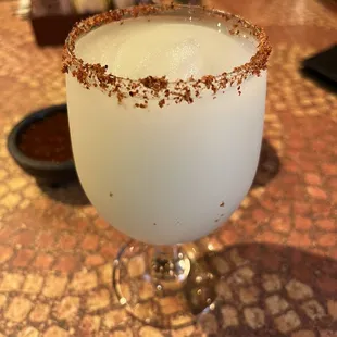 Frozen margarita with tajin