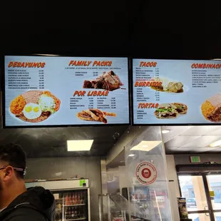 menus and prices