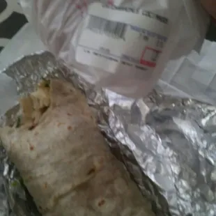 Carne asada burrito and chicharones......
