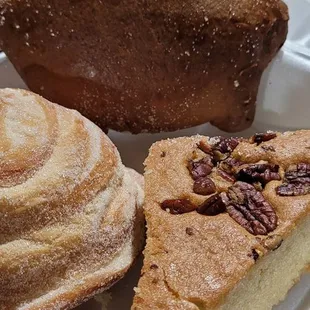 a variety of baked goods