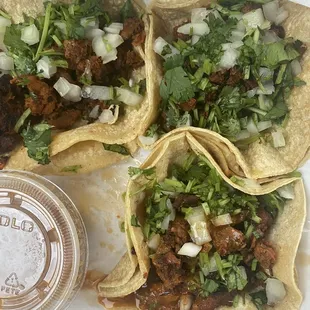 three tacos and a drink