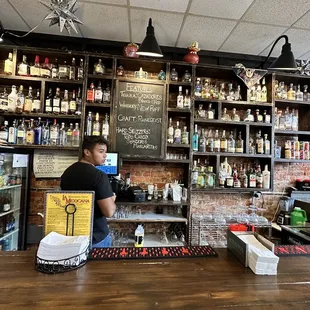 a man behind the bar