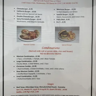 Burgers/Combos/Soups