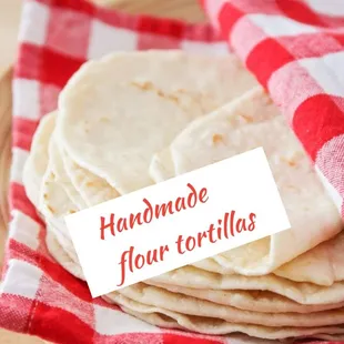 a plate of flour tortillas