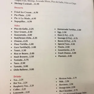 Menu May 2017