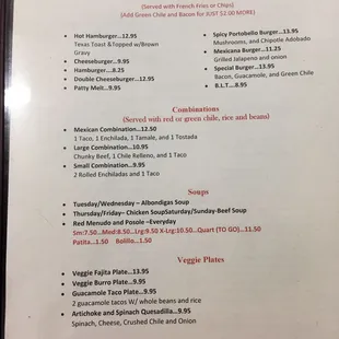 Menu May 2017