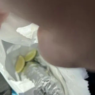 Super chili Colorado burrito. Too hot to pick up!