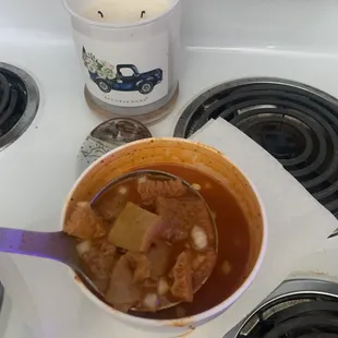 Just tripe no hominy