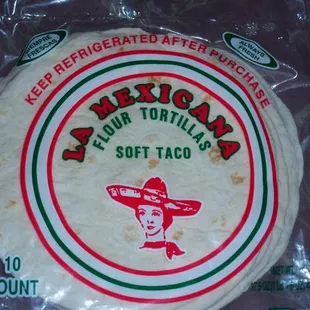 a tortilla wrapped in plastic