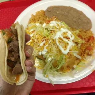 Tongue tacos and chimmi's  best Mexican food in Grand Island!!!