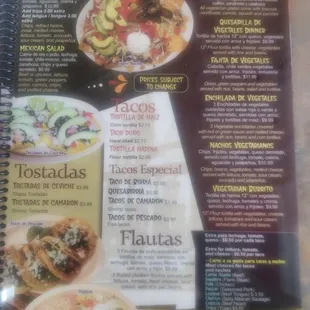 ramen and noodles, menu