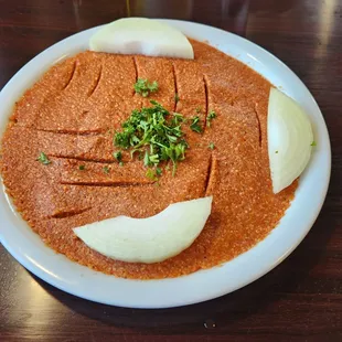 a plate of food on a table