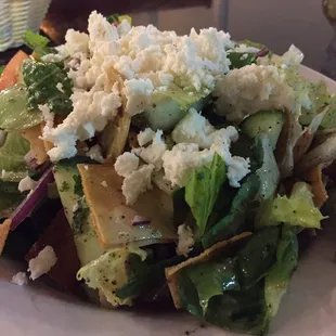 Fattoush with added feta