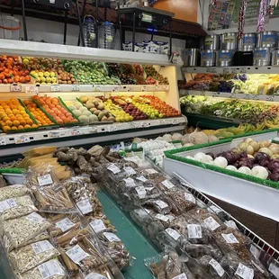 a variety of fruits and vegetables