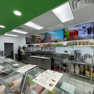 the inside of a restaurant