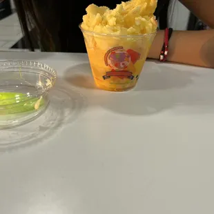 The water based mango and pineapple ice cream