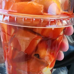 Frutas cup is tasty on caliente summer!