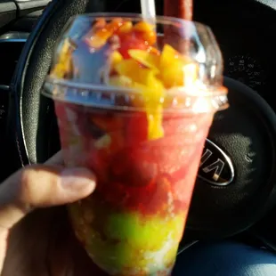 Lime and strawberry mangoneada....best combination evaaa!!