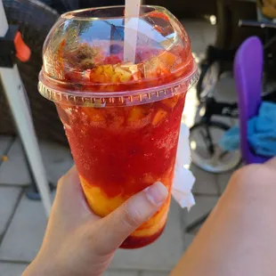 Mangoneada with mango and watermelon