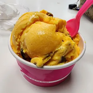 Rompope - eggnog with raisins. Single scoop so generous!!