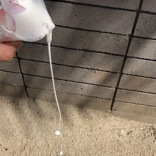 Looks like milk, not fresas con crema.