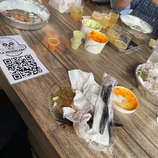 We have no photos of the actual food because it was so good we scarfed it down.