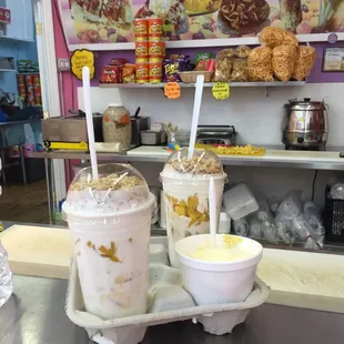 Yogurt and elote! Delish!