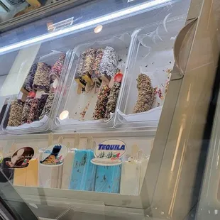 a variety of ice creams