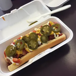 Loaded hot dog