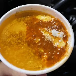 The elote en vaso, more liquidy than I'm used to, but pretty good