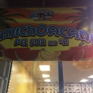 This is the sign with the correct name of the establishment. Please check them out!