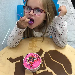 Cutest girl ever eating ice cream!
