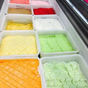 All varieties of handmade ice creams