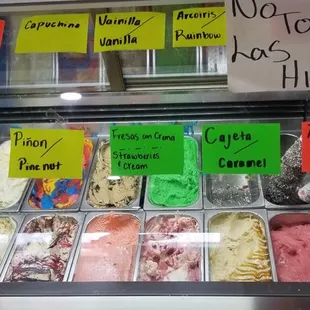 different flavors of ice cream
