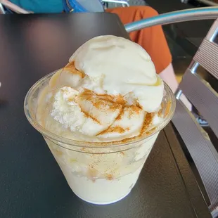Horchata ice cream, cinnamon sprinkled on top
