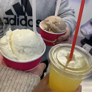 Birthday ice cream and piña agua Fresca!