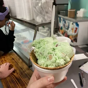 Double scoop pistachio