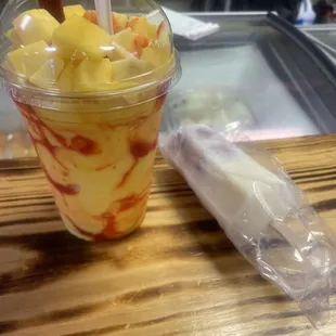 Mango and strawberry shake