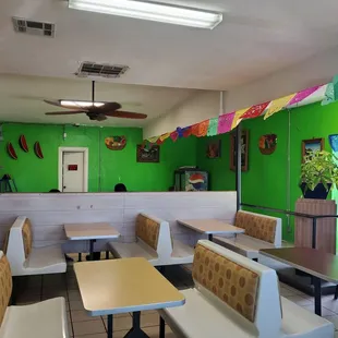 the interior of a mexican restaurant