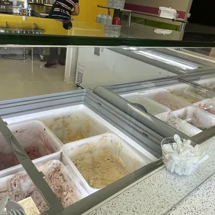a display of ice cream