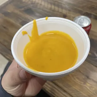 THIS WAS THE "EXTRA" CHEESE I PAID FOR