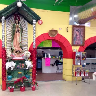 Inside the grocery is an amazing authentic Mexican restaurant!!