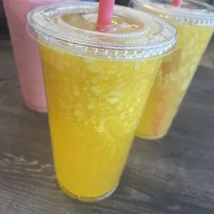 Pineapple and Strawberry Aquafrescas