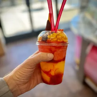 Mangonada with Watermelon and Mango.