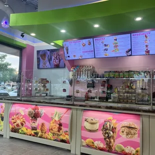 the inside of a restaurant