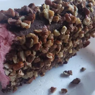 Chocolate covered strawberry paleta covered in pecans!