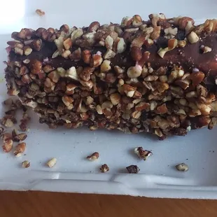 a chocolate covered ice cream bar