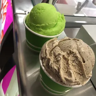 two scoops of ice cream