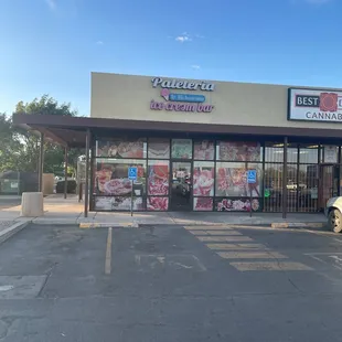 the outside of the building